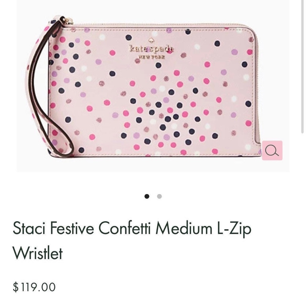 Kate Spade Pink Confetti Wristlet